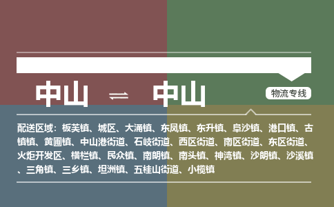 中山到中山专线物流公司-中山到中山物流专线-诚信立足