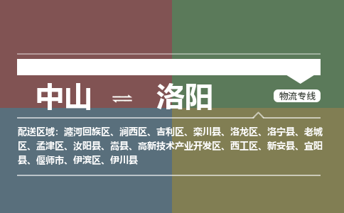 中山到洛阳专线物流公司-中山到洛阳物流专线-诚信立足