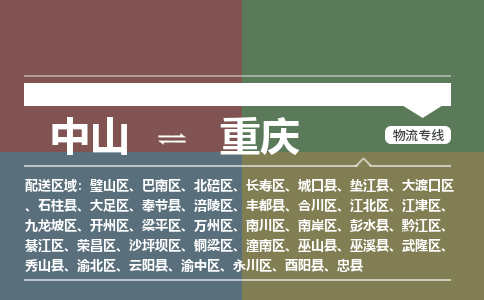 中山到重庆专线物流公司-中山到重庆物流专线-诚信立足