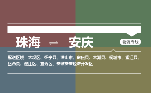 珠海到安庆专线物流公司-珠海到安庆物流专线-诚信立足